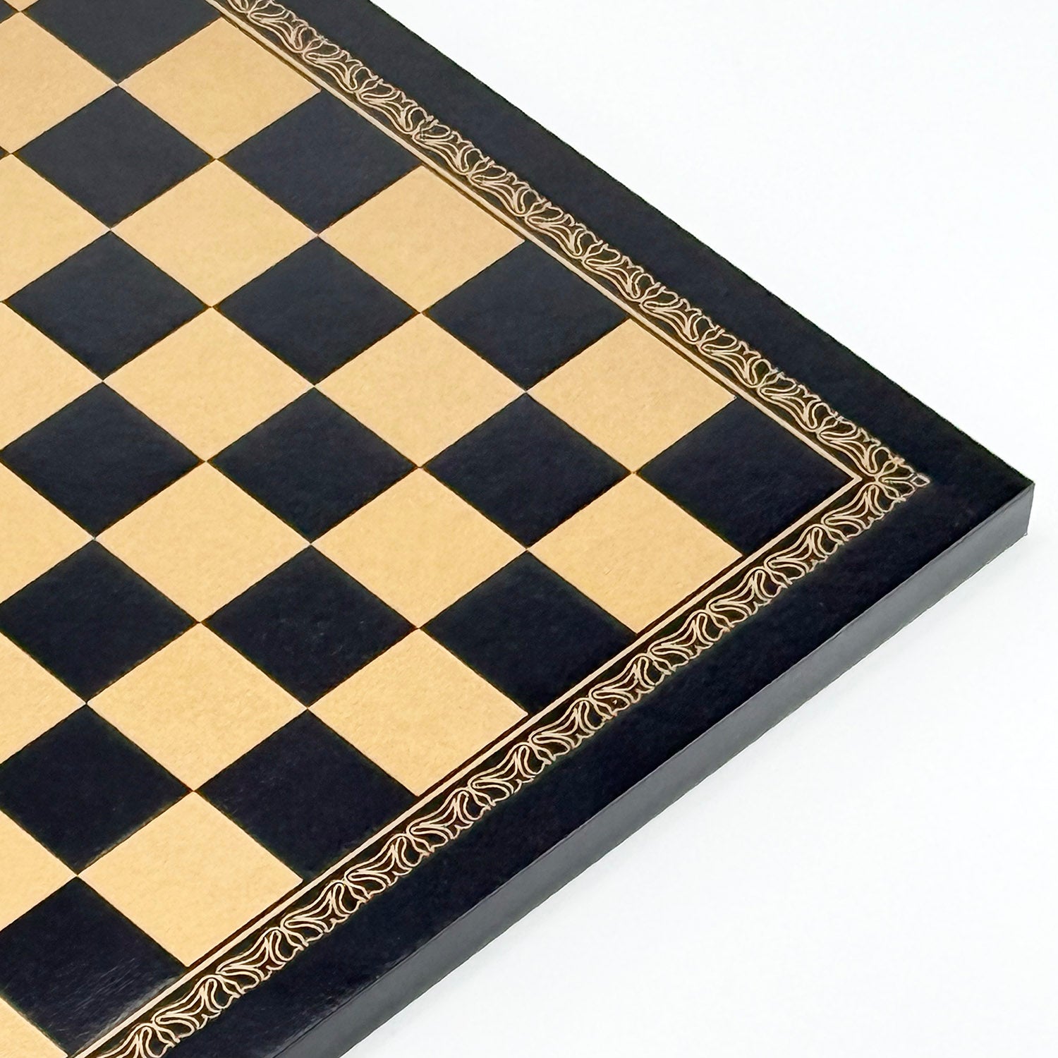 Wooden Acacia Chess Pieces with Eco-Leather Chessboard (26x26 cm)