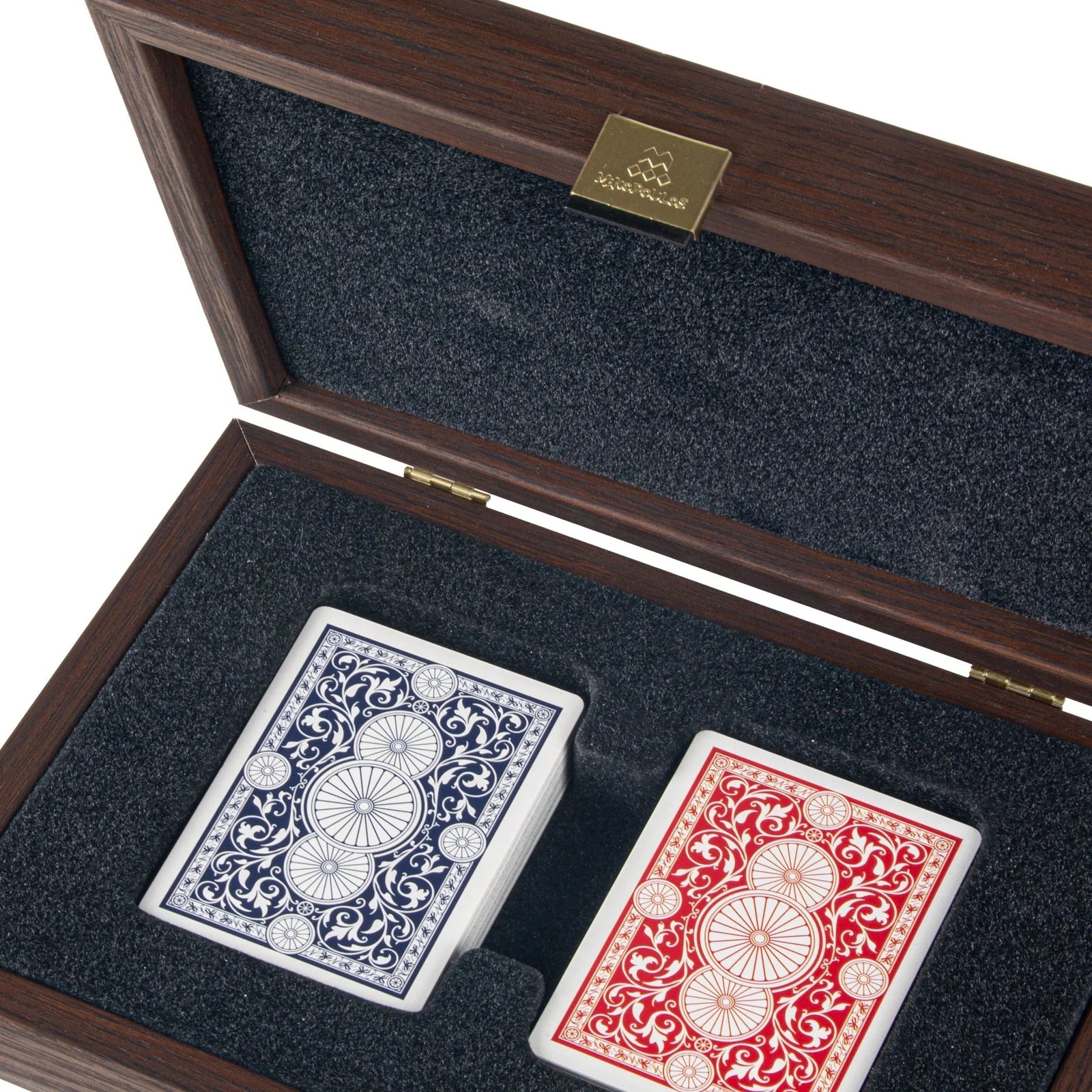 Cardmaster Set – Gestrickte Leder- und Holzbox mit Plastikdecks